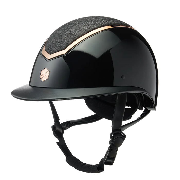 Charles Owen Kylo Sparkly Helmet with MIPS - Wide Peak Black Gloss