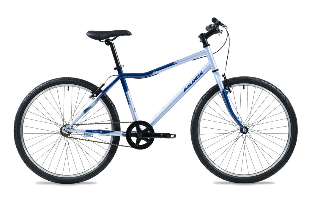 Avalanche Bike CHARGE 10 Silver/Blue single speed 26 inch