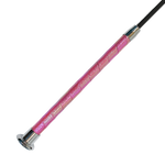 Crop with sparkle handle and silver cap Pink