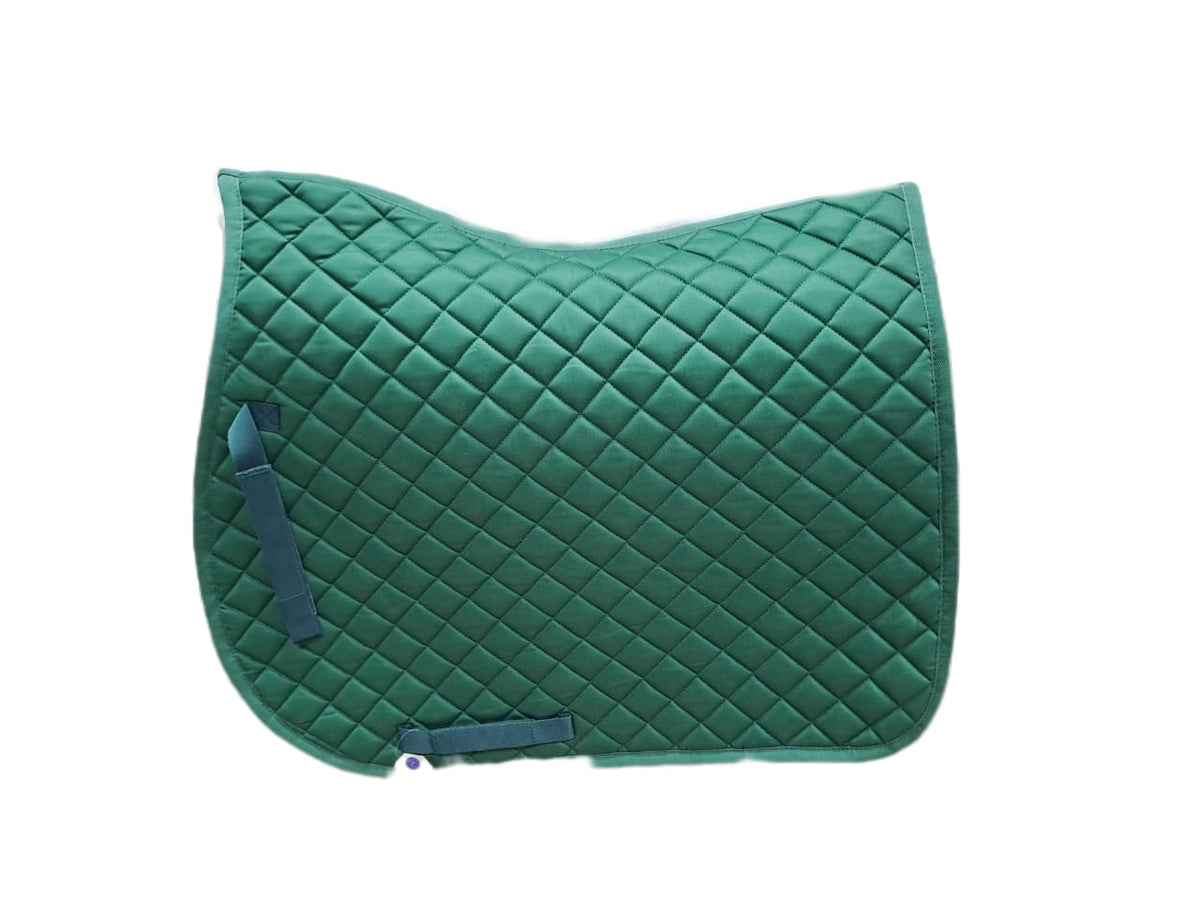 Numnah GP square shape full size single piping  Full Green