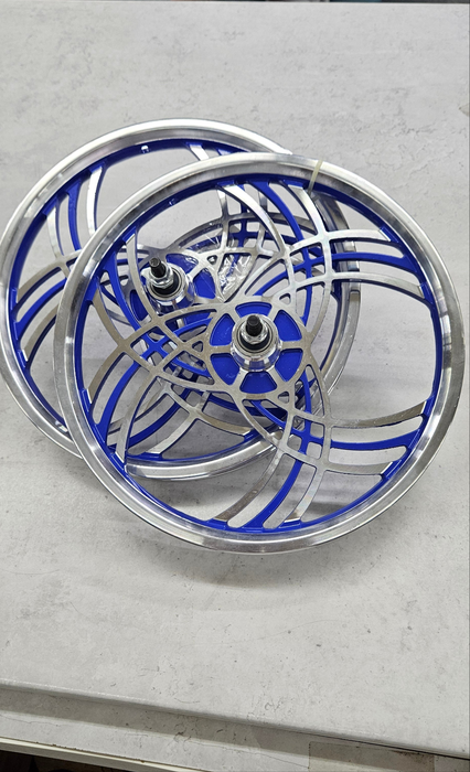 Mag wheel 20 inch blue set front and back hy24