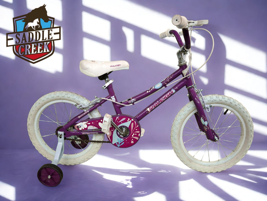 Raleigh 16 inch shine bicycle purple