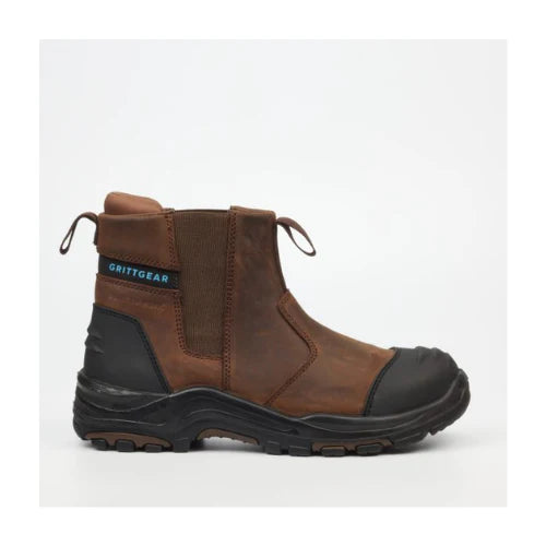 Grittgear Slate Safety Boot Slate S3 Crasy Horse Leather Chocolate