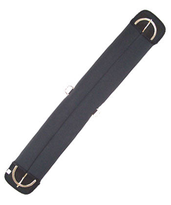 Girth western wool felt bottom with neoprene rubber center. strong nylon web top with quick grip attachment. heavy flat steel hardware. 30 INCH