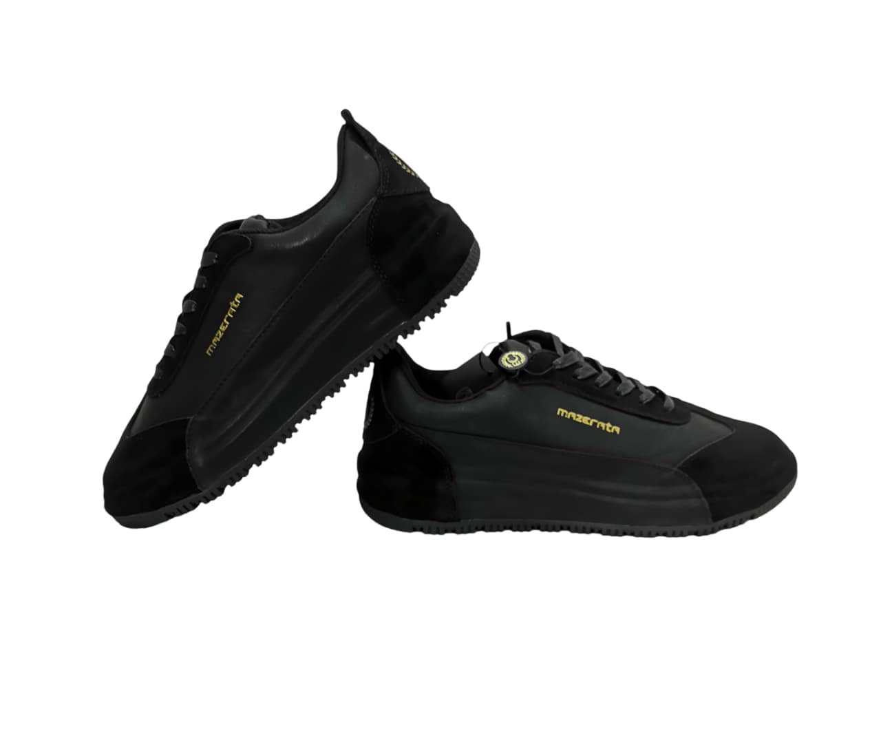 Mazerata Perlo 1 Faux Suede / Faux Nubuck Sneaker - Black