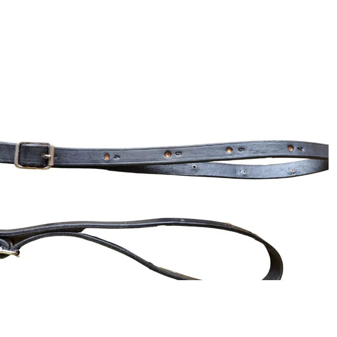 Side reins leather BLACK FULL