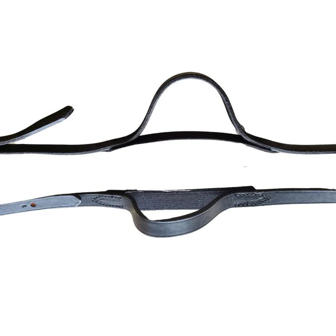 Side reins leather BLACK FULL