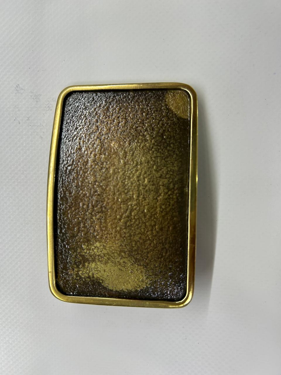 Solid Brass Buckle 40mm Plain Rectangle