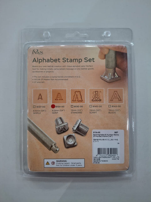 Ivan alphabet and number stamp set 6mm (1/4) inch