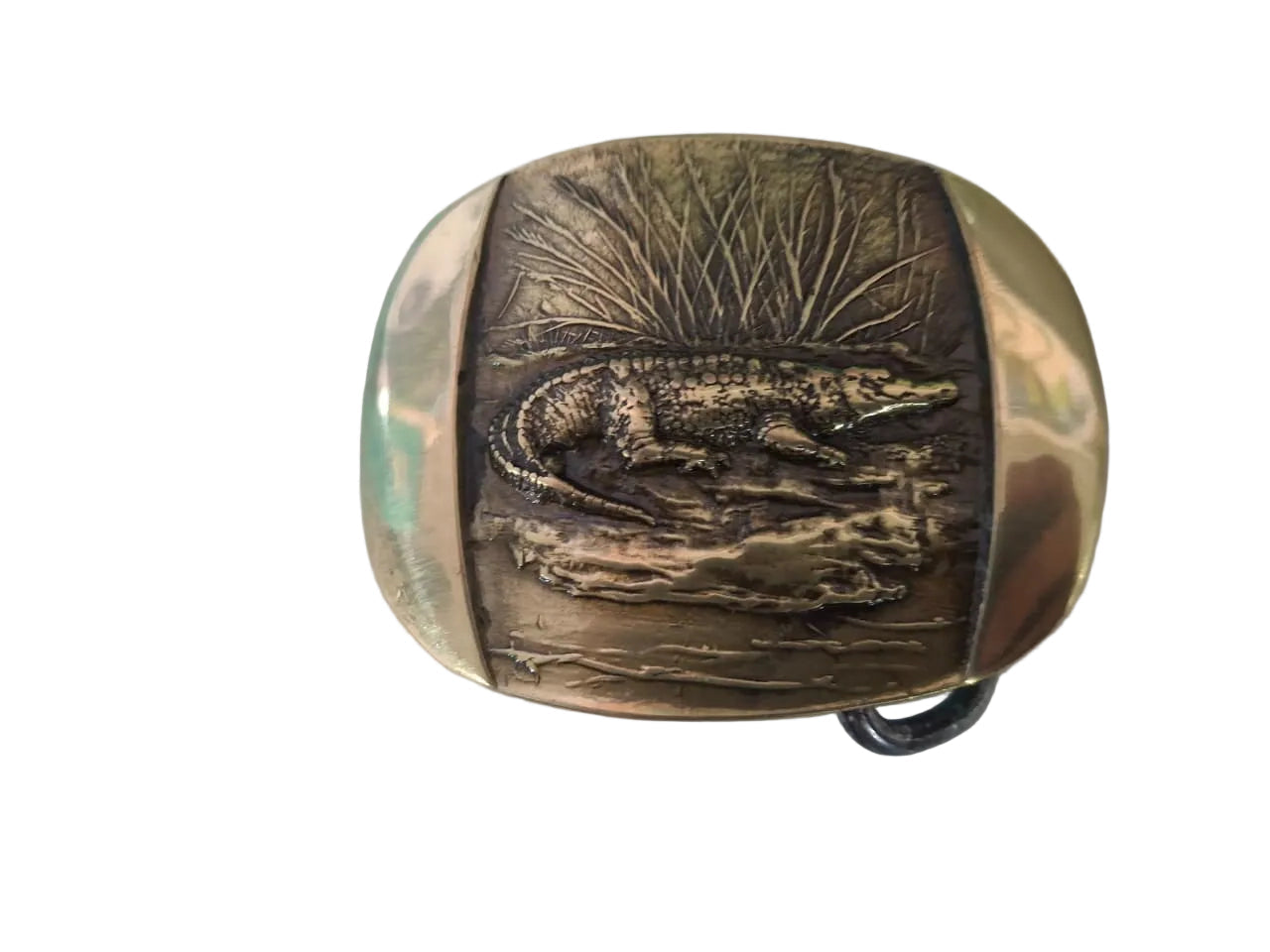 Solid Brass Buckle 40mm Crocodile