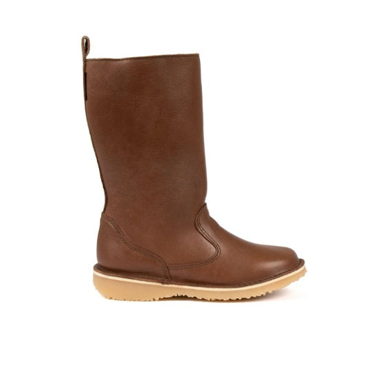 Boot Eskimo 100% wool lined Brown leather