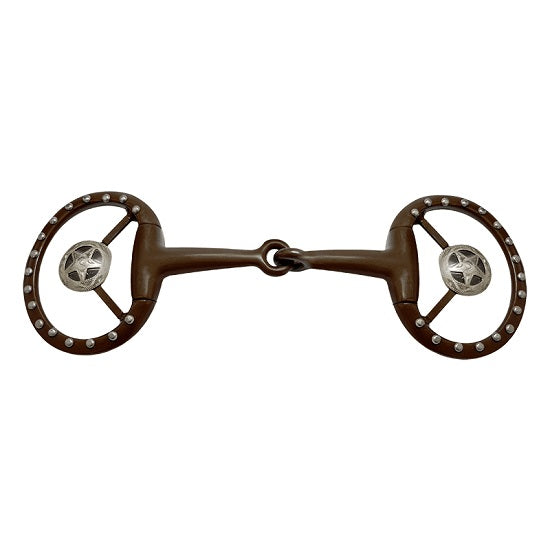 Bit antiqued star snaffle bit