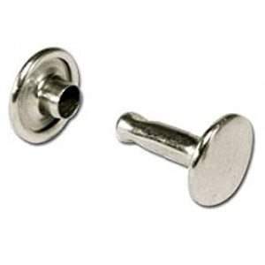 Rivet double cap silver 9mm per 100