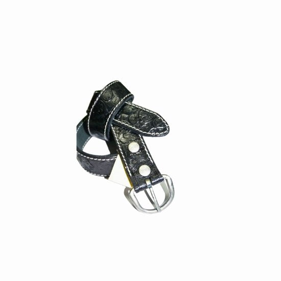 Belt big 5 black double leather 40mm