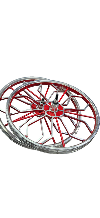 Mag wheel 20 inch red set front and back hy18