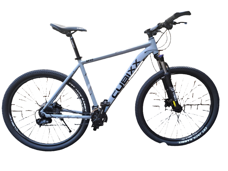 Bicycle cubbix mtb 16 speed 8x2 19 inch frame grey m10 29 inch