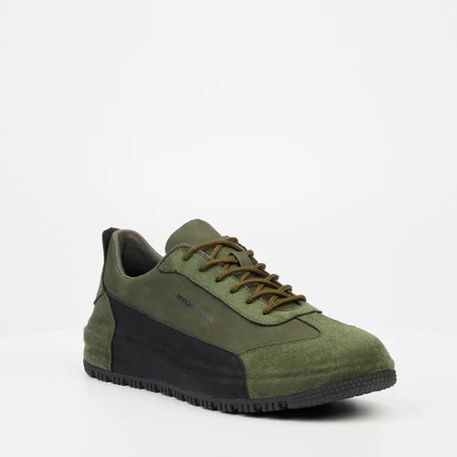 Mazerata Perlo 1 Faux Suede / Faux Nubuck Sneaker - Olive