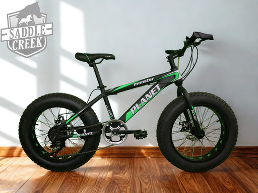Bicycle fat bike 20 inch Planet - Green and black - BICYCLES AND SPARES