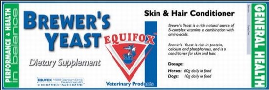 Brewers yeast honeyvale or equifox 5kg