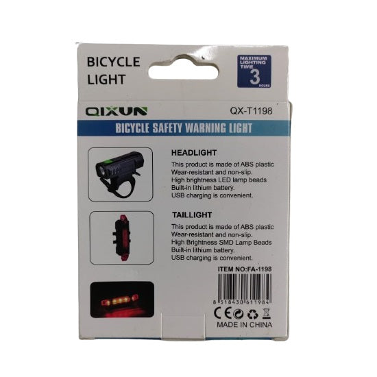 Bicycle Light Set Usb Qxt1198