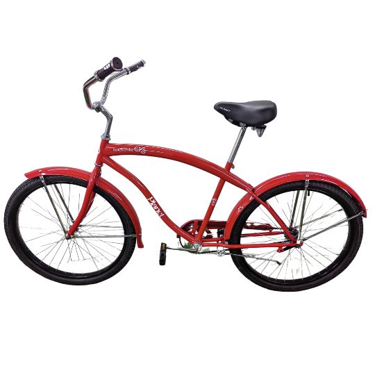 Bicycle cruiser planet red with back pedal brake