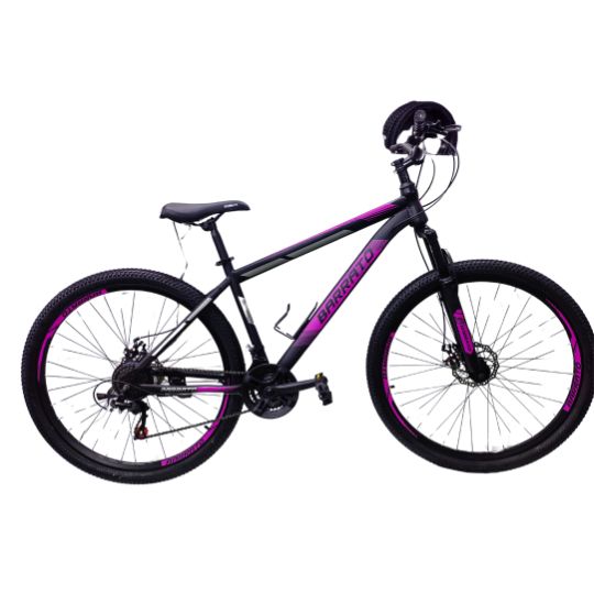 Planet MTB 29 inch Bicycle charcoal grey and purple