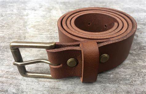 Belt full grain 4 stich brown 40mm