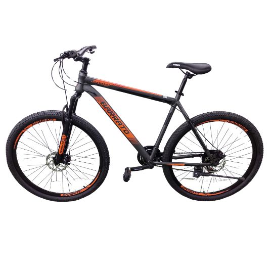 Barrato bicycle 29 inch grey and oranje trendy with shock