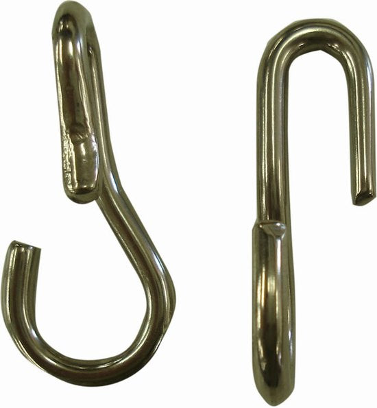 Curb chain hooks per pair left + right