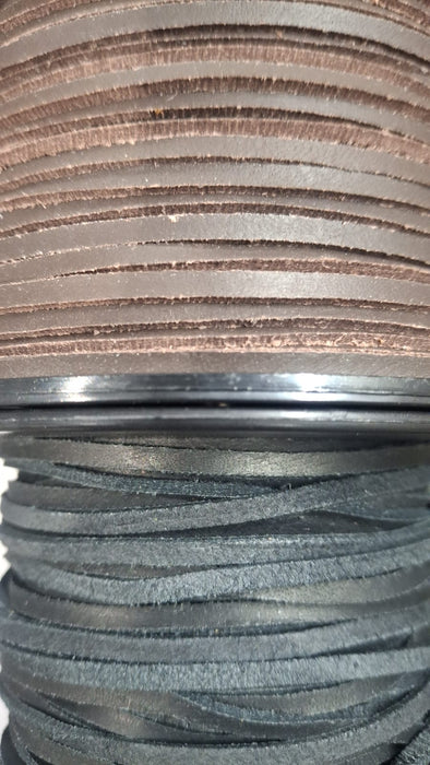 Thonging leather calf 3mm x 1mm per meter