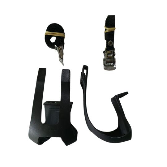 Toe Clip with Straps Black