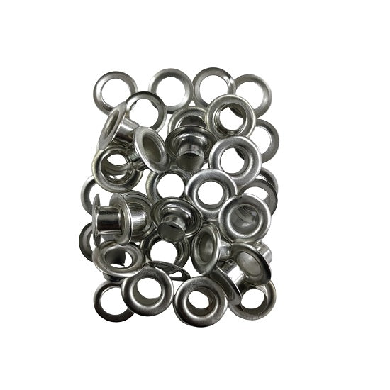 Eyelet 6mm with washers Silver colour 20 units per pkt