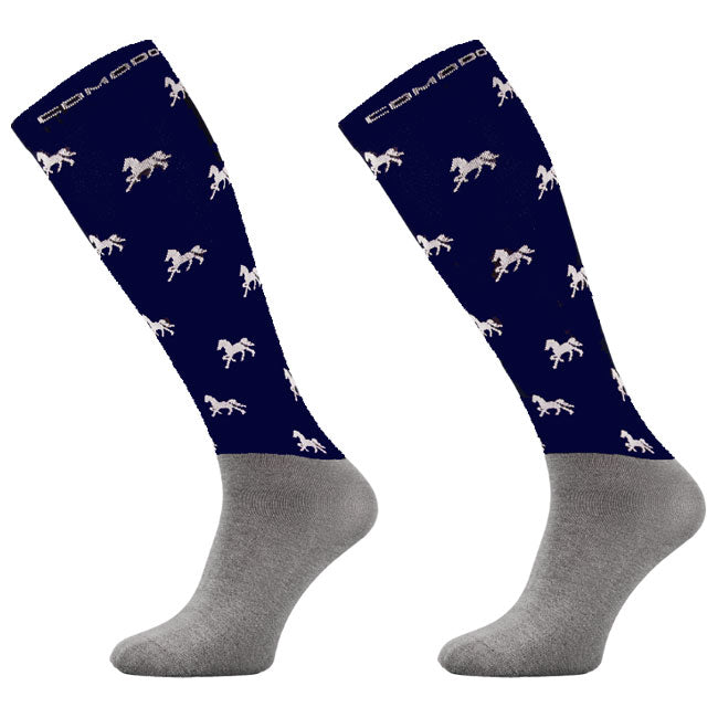 Comodo horses socks navy