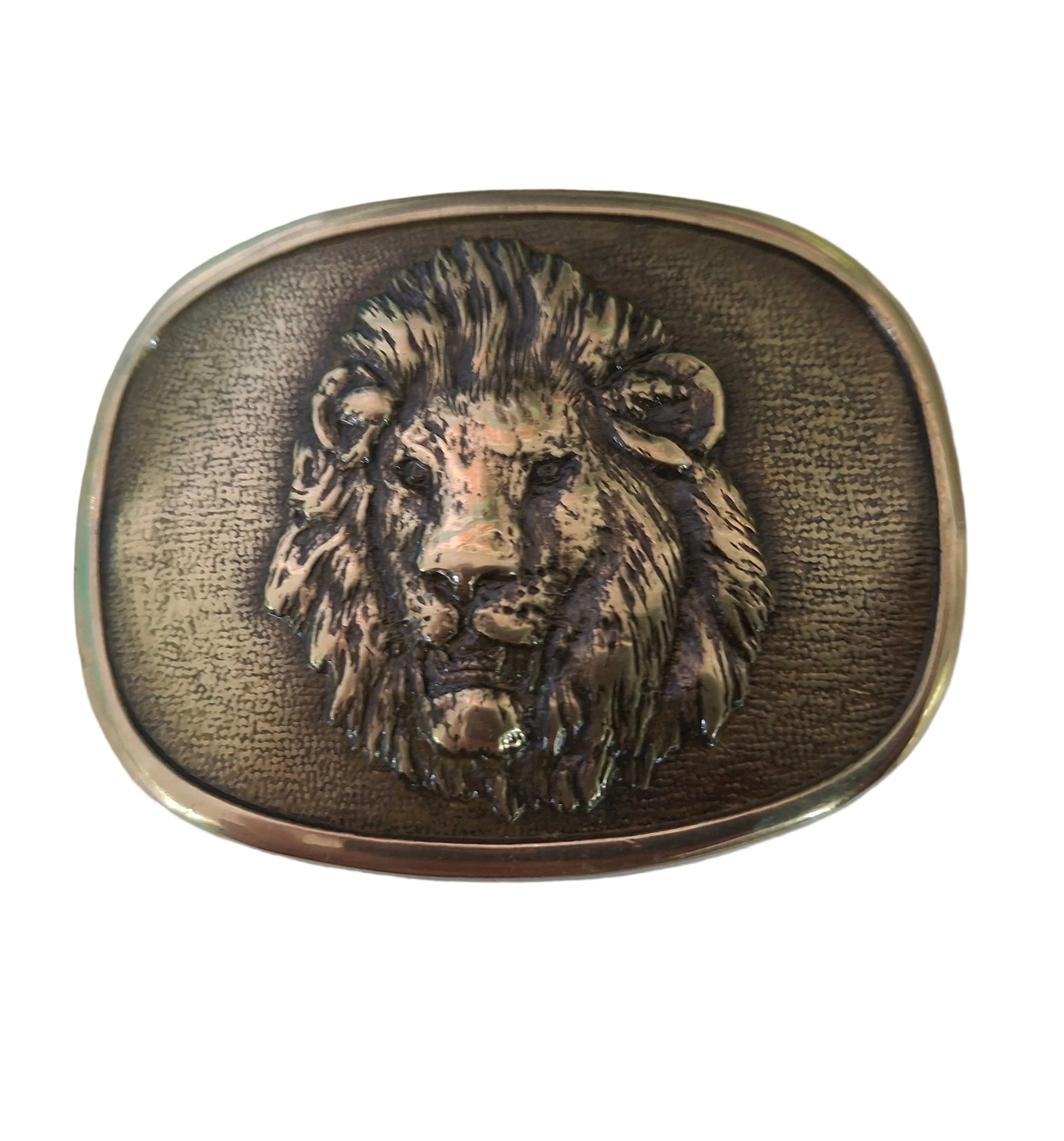 Solid Brass Buckle 40mm Lion