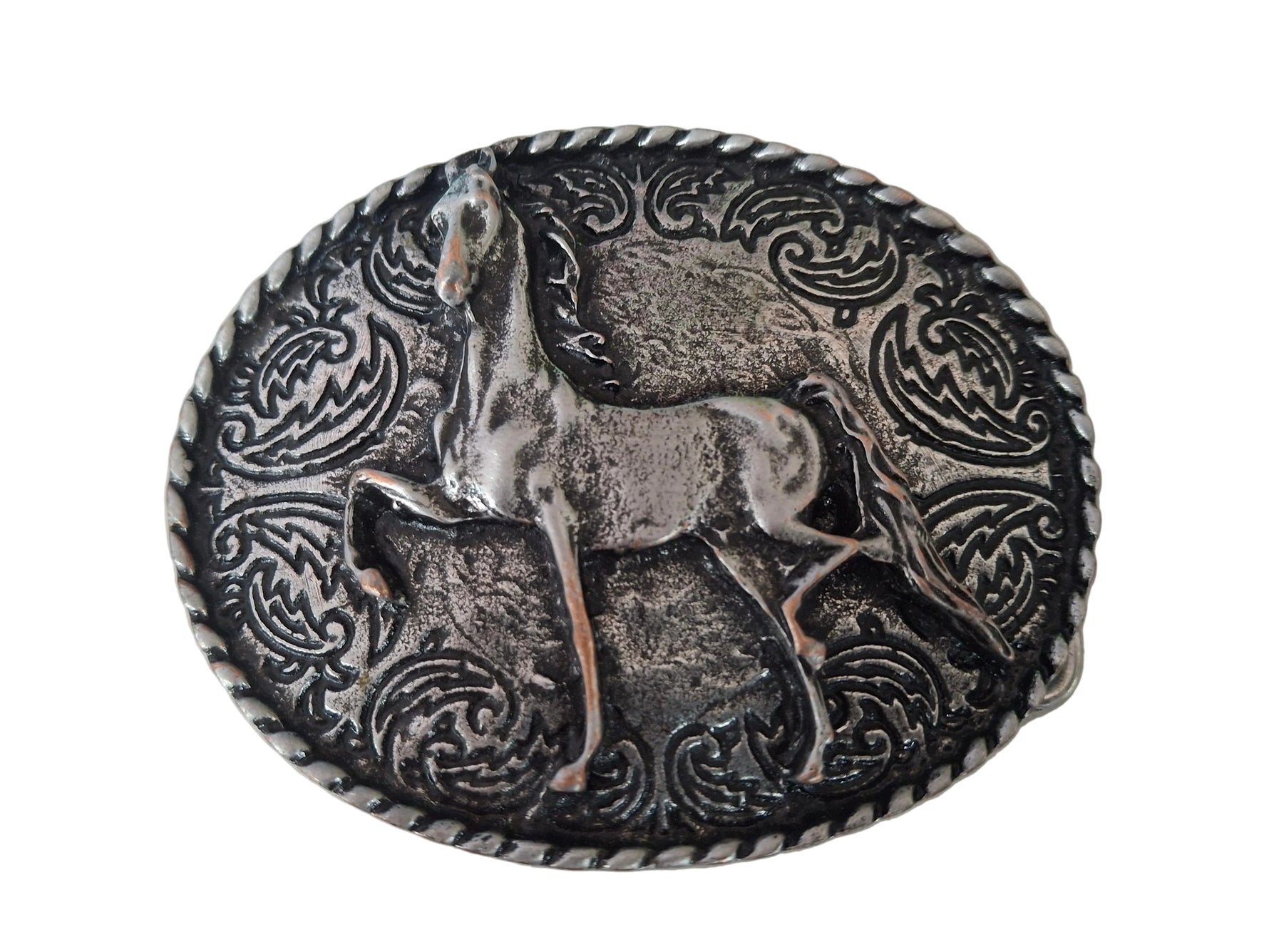 Solid Brass Buckle 40mm Horse