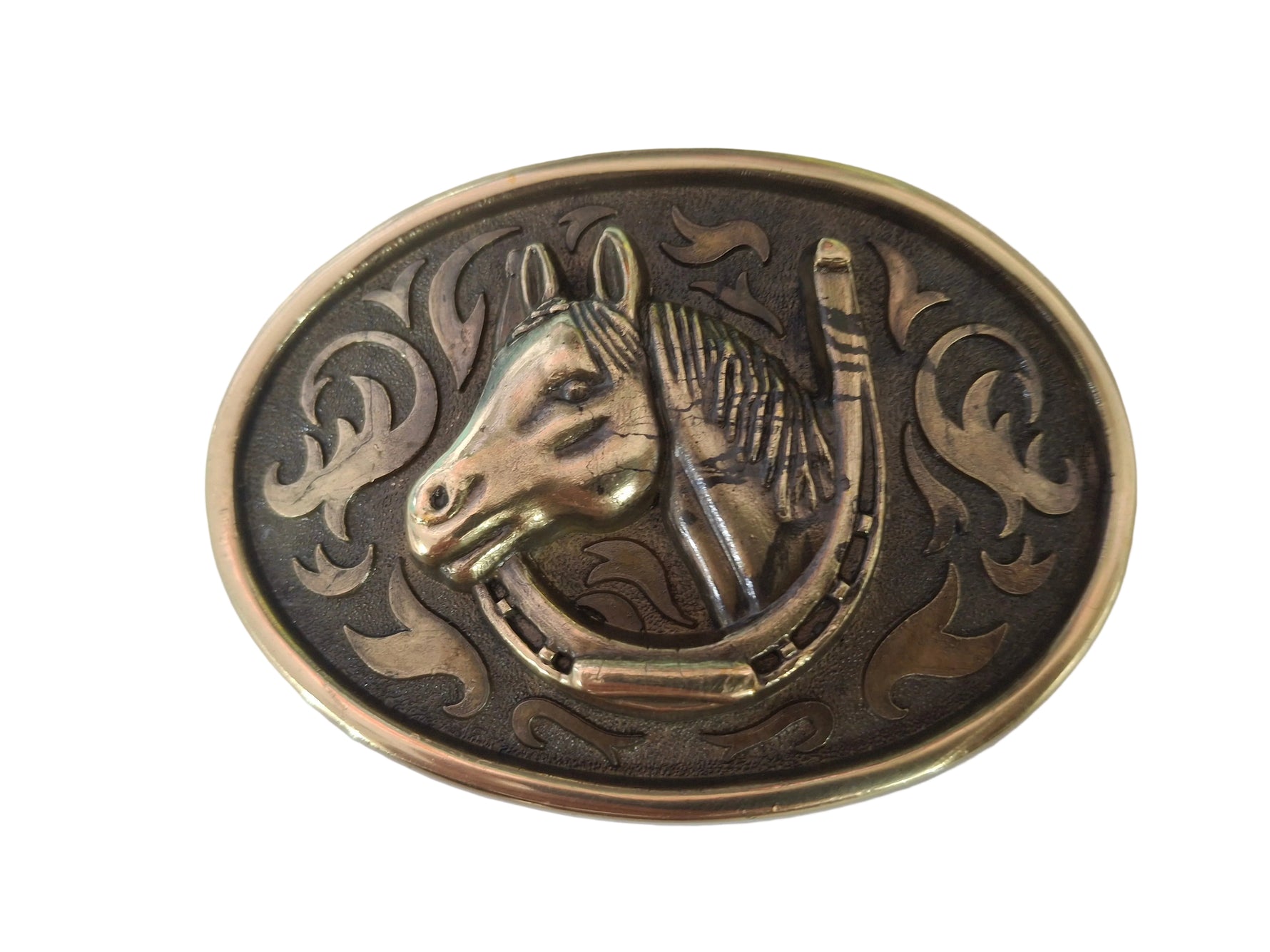 Solid Brass Buckle 40mm Horse Shoe