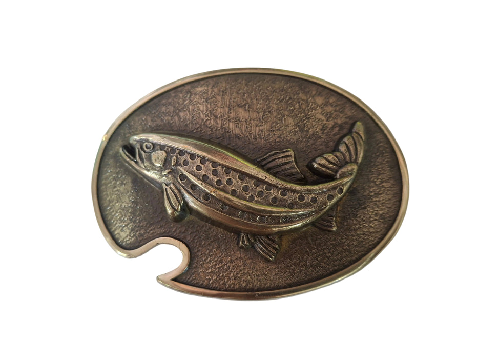 Solid Brass Buckle 40mm Trout