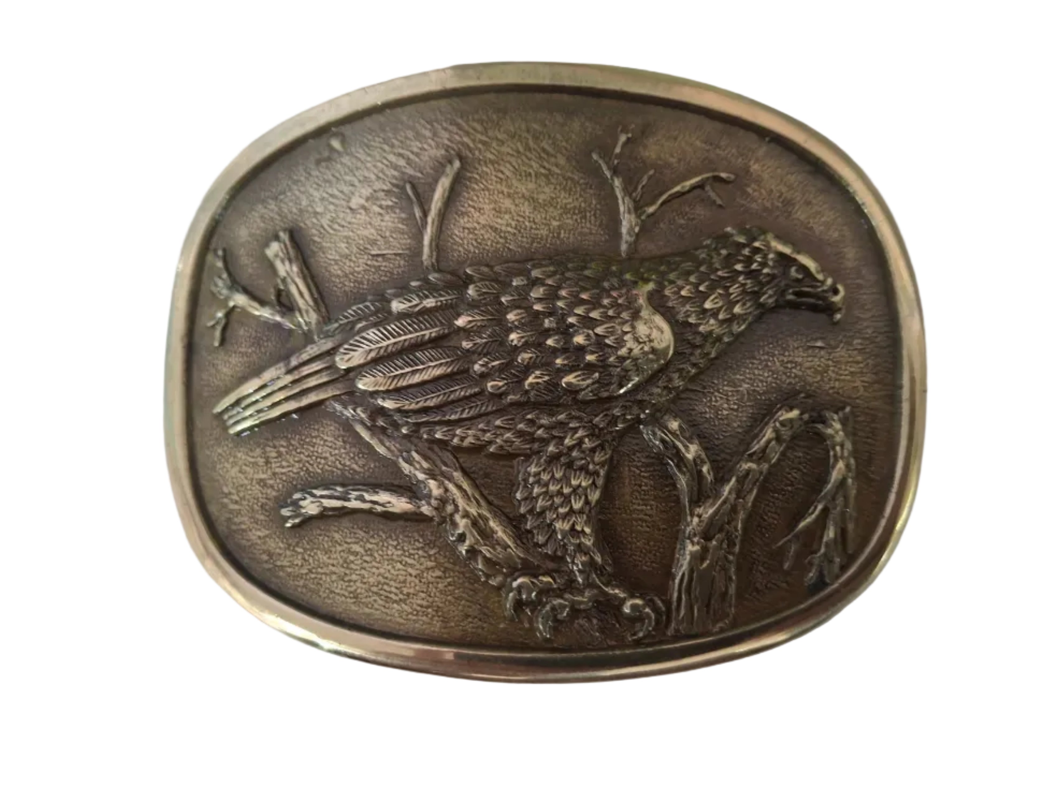 Solid Brass Buckle 40mm Falcon