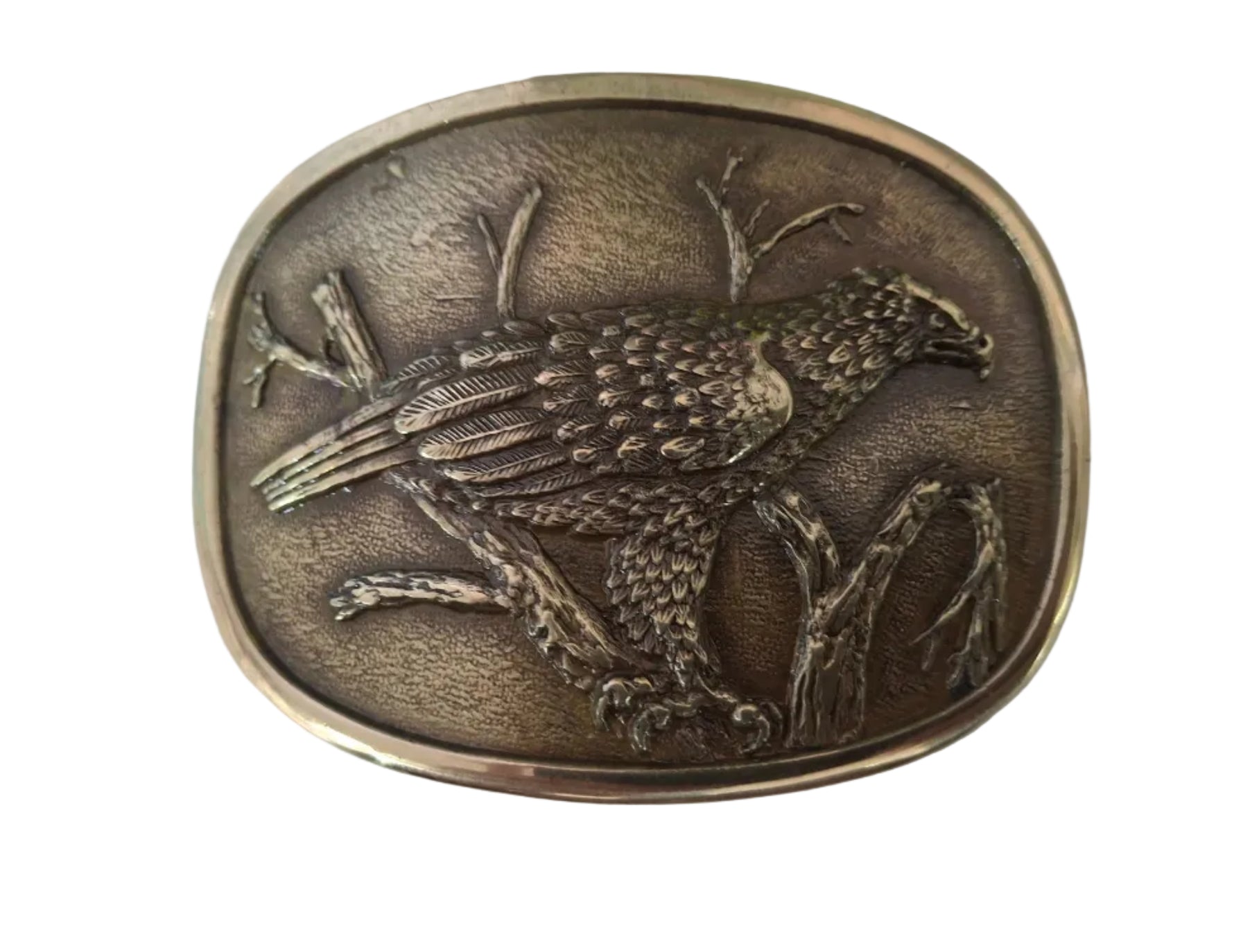 Solid Brass Buckle 40mm Falcon