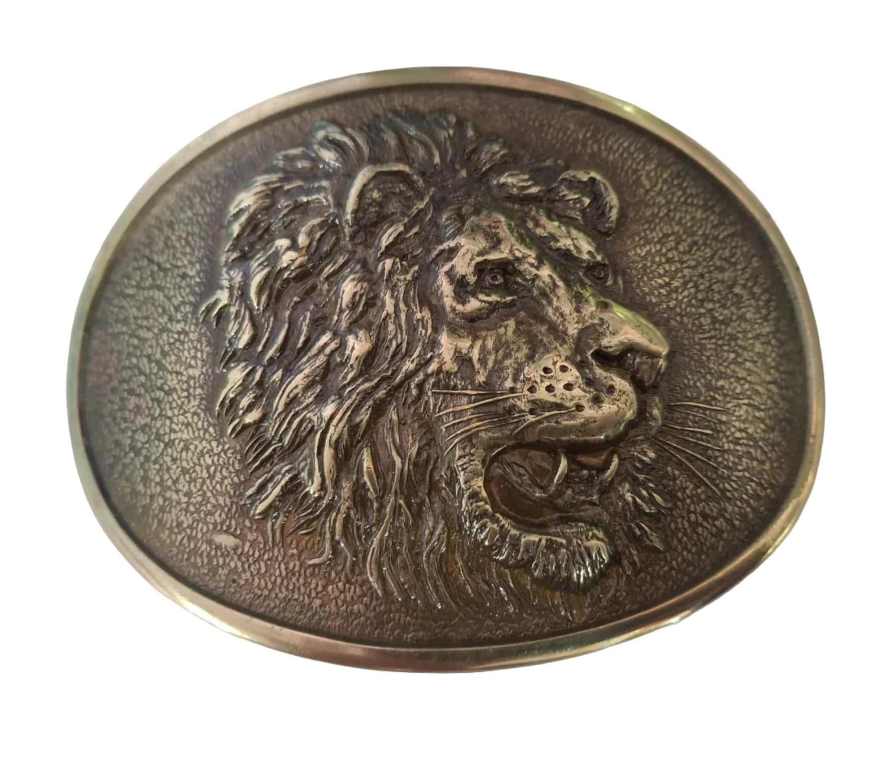 Solid Brass Buckle 40mm Lion