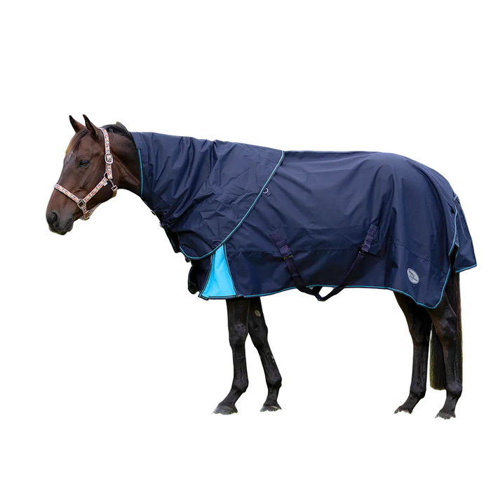 Storm Buster Rain Sheet with Neck Navy And Turquoise