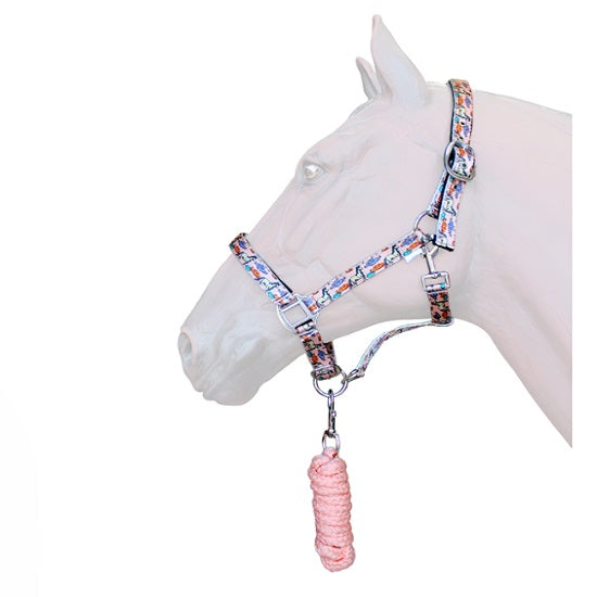 Halter equistyle horse print with lead