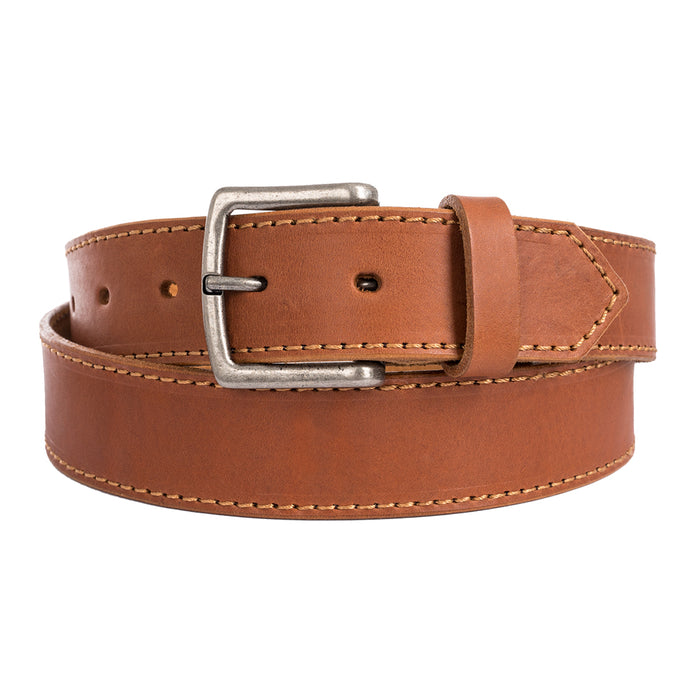 Belt 40mm saddle brown stitched