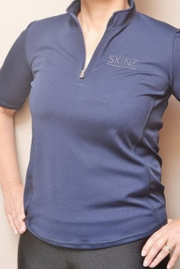 Skinz blouse - short sleeve no piping - birdseye moisture wicking short sleeve