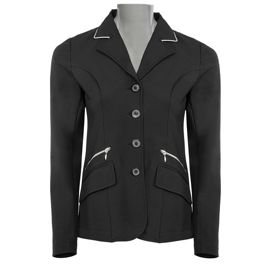 Equileisure show jacket - piping and zip black