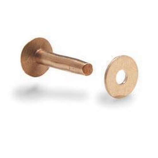 Tandy copper rivets with burrs # 9 19mm (3/4&quot;) per 50
