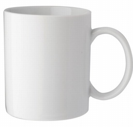 Mug white premium dishwashable