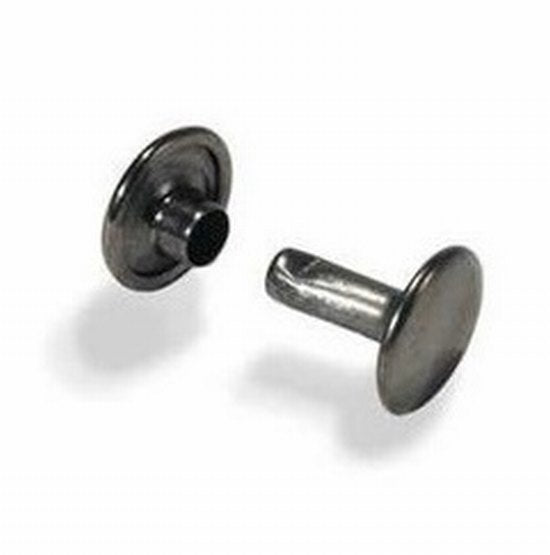 Rivets male female per 10 black 12mm