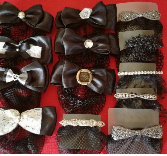 Hairnet | bun net with bow and clasp code 708310