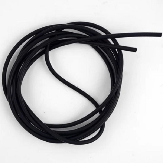 Sling rubber black 1|4 inch round hollow  per meter haas rek kettie rek